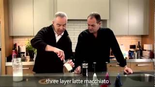 aerolatte  milk frother makes three layer caffè latte macchiato [upl. by Adniralc33]