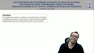 STJ INFO 834 paternidade socioafetiva e adoção [upl. by Nylarat725]