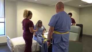 Physical Therapy Transfer Training  How To Transfer From Wheelchair To Bed [upl. by Sparhawk701]