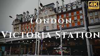 London Victoria Station Walk Through England 4K [upl. by Aleehs]