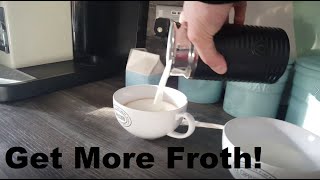 How to Get More Froth from Your Nespresso Coffee Aeroccino  Nespresso tips and help [upl. by Starks47]