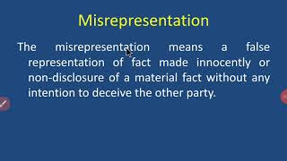 Misrepresentation [upl. by Norvell]